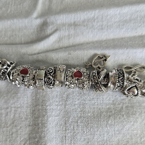 Silver and Red Charm Bracelet - Picture 3 of 5